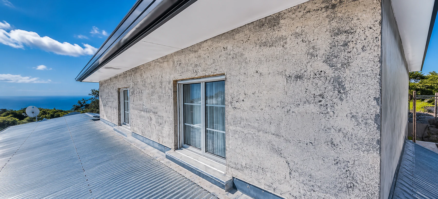 Mur de façade brut, avant application de l'enduit